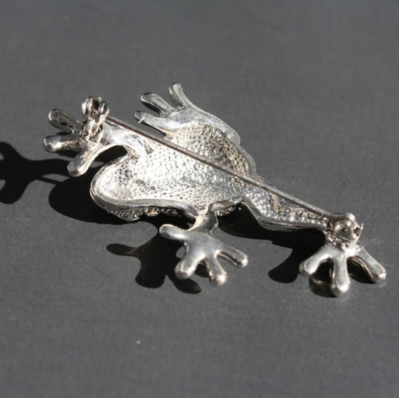 Vintage Crystal FROG Swarovski green eyes Cute sparkly - Picture 3 of 4